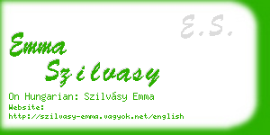emma szilvasy business card